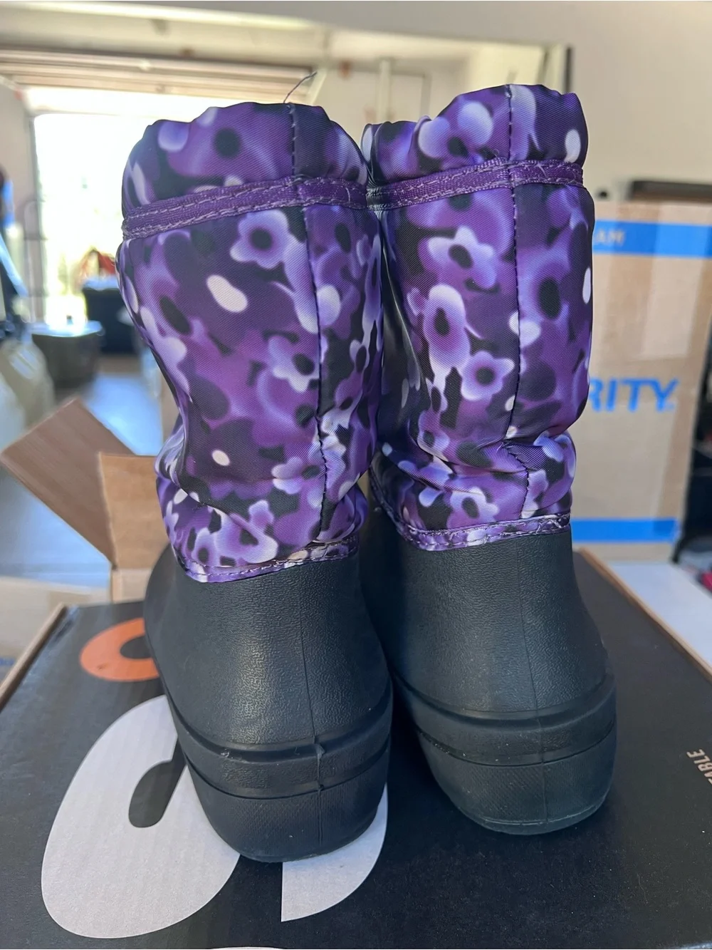 Purple Floral Waterproof BOG Boots